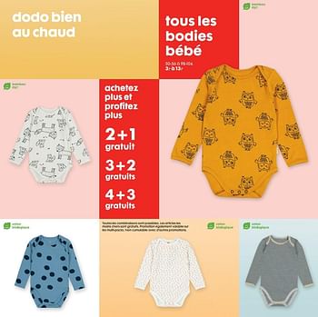 Promotions Bodies bébé - Produit maison - Hema - Valide de 16/10/2019 à 05/11/2019 chez Hema