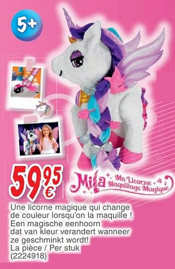 Promoties Une licorne magique qui change de couleur lorsqu`on la maquille - Vtech - Geldig van 22/10/2019 tot 07/12/2019 bij Cora