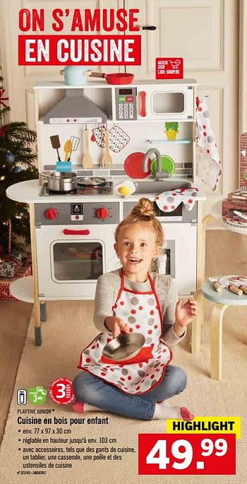 promotion Lidl: Cuisine en bois pour enfant - Playtive Junior (Jouets) - valide jusquà {4 ...