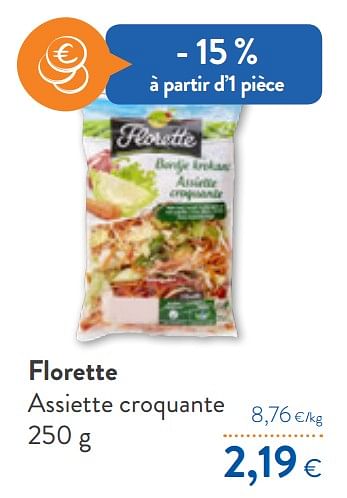 Promotions Florette assiette croquante - Florette - Valide de 23/10/2019 à 05/11/2019 chez OKay