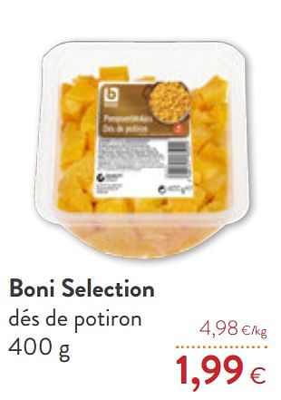 Promotions Boni selection dés de potiron - Boni - Valide de 23/10/2019 à 05/11/2019 chez OKay