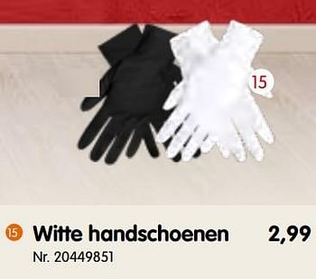 Promotions Witte handschoenen - Produit maison - Fun - Valide de 09/10/2019 à 01/12/2019 chez Fun