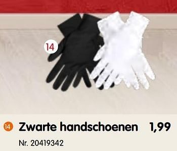 Promotions Zwarte handschoenen - Produit maison - Fun - Valide de 09/10/2019 à 01/12/2019 chez Fun