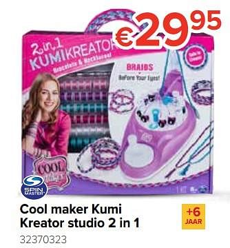 Promotions Cool maker kumi kreator studio 2 in 1 - Spin Master - Valide de 21/10/2019 à 06/12/2019 chez Euro Shop