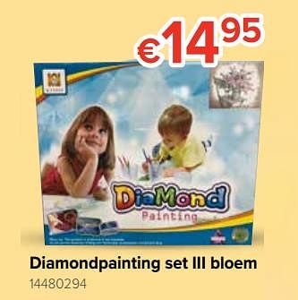 Promoties Diamondpainting set iii bloem - Huismerk - Euroshop - Geldig van 21/10/2019 tot 06/12/2019 bij Euro Shop