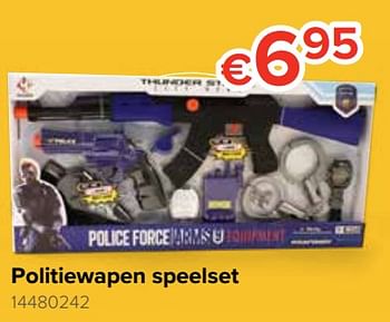 Promoties Politiewapen speelset - Huismerk - Euroshop - Geldig van 21/10/2019 tot 06/12/2019 bij Euro Shop