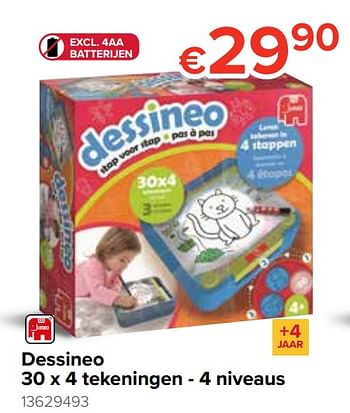 Promoties Dessineo 30 x 4 tekeningen - 4 niveaus - Jumbo - Geldig van 21/10/2019 tot 06/12/2019 bij Euro Shop