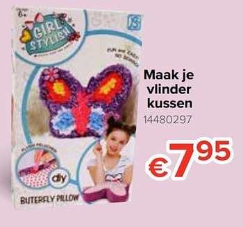 Promotions Maak je vlinder kussen - Produit Maison - Euroshop - Valide de 21/10/2019 à 06/12/2019 chez Euro Shop
