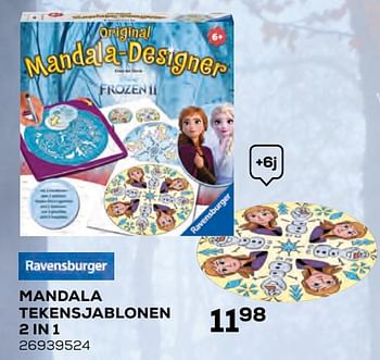 Promoties Mandala tekensjablonen 2 in 1 - Ravensburger - Geldig van 17/10/2019 tot 12/12/2019 bij Supra Bazar