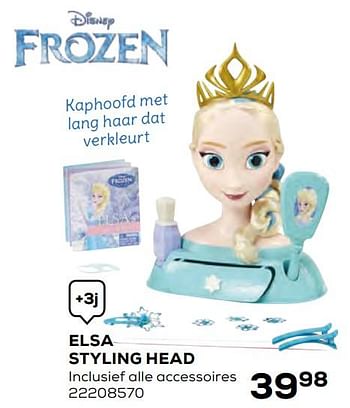 Promoties Kaphoofd elsa - Disney  Frozen - Geldig van 17/10/2019 tot 12/12/2019 bij Supra Bazar
