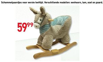 Promoties Schommelpaardjes voor eerste leeftijd. verschillende modellen: eenhoorn, lam, ezel en paard - Huismerk - Deproost - Geldig van 15/10/2019 tot 30/11/2019 bij Deproost