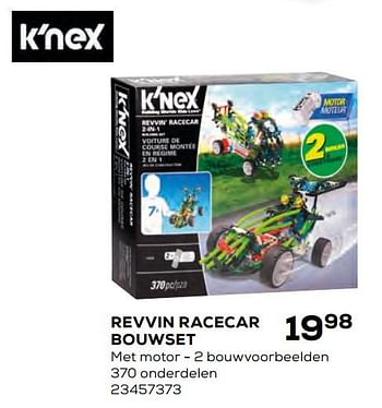 Promoties Revvin racecar bouwset - K'Nex - Geldig van 17/10/2019 tot 12/12/2019 bij Supra Bazar