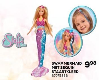Promoties Swap mermaid met sequin staartkleed - Steffi Love - Geldig van 17/10/2019 tot 12/12/2019 bij Supra Bazar