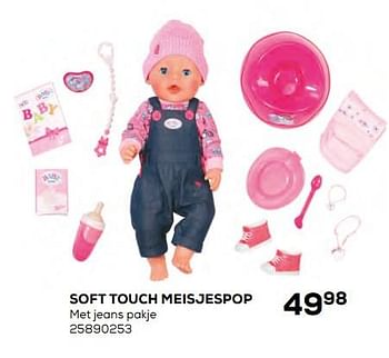 Promotions Soft touch meisjespop - Baby Born - Valide de 17/10/2019 à 12/12/2019 chez Supra Bazar