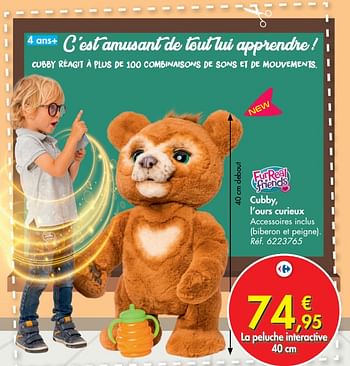 FurReal Friends Cubby, l`ours curieux - En promotion chez Carrefour