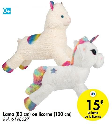 peluche licorne carrefour