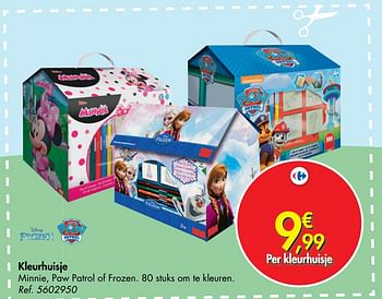Promoties Kleurhuisje minnie, pj masks of frozen - Disney - Geldig van 23/10/2019 tot 06/12/2019 bij Carrefour