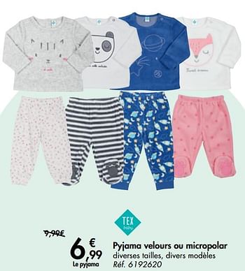 Promotion Carrefour Pyjama Velours Ou Micropolar Tex Baby Bebe Grossesse Valide Jusqua 4 Promobutler