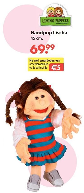 Promoties Handpop lischa - Living Puppets - Geldig van 28/10/2019 tot 06/12/2019 bij Europoint