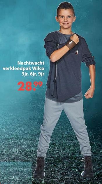 Promotions Nachtwacht verkleedpak wilco 3jr, 6jr, 9jr - Studio 100 - Valide de 28/10/2019 à 06/12/2019 chez Europoint