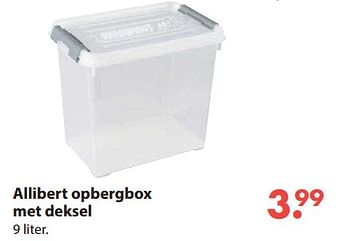 Promoties Allibert opbergbox met deksel - Allibert - Geldig van 28/10/2019 tot 06/12/2019 bij Europoint