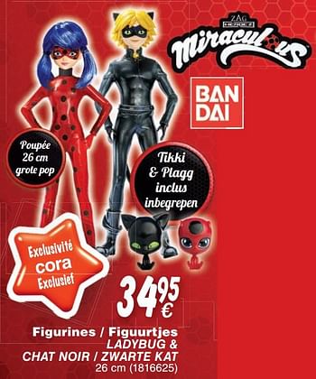 Promoties Figurines - figuurtjes ladybug + chat noir - zwarte kat - Bandai Namco Entertainment - Geldig van 22/10/2019 tot 07/12/2019 bij Cora