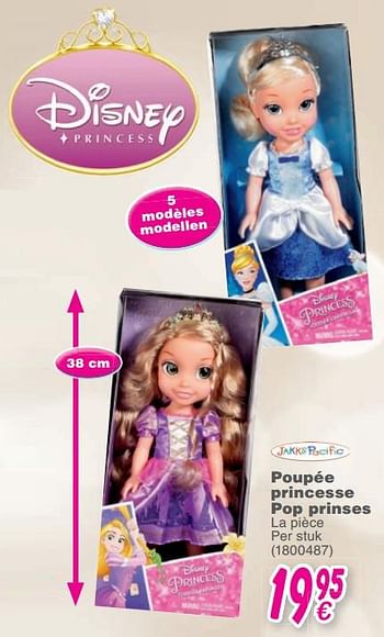 Promoties Poupée princesse pop prinses - Jakks Pacific - Geldig van 22/10/2019 tot 07/12/2019 bij Cora