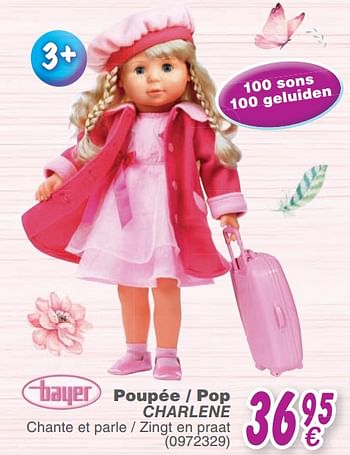 Promoties Poupée - pop charlene - BAUER - Geldig van 22/10/2019 tot 07/12/2019 bij Cora
