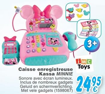 Promoties Caisse enregistreuse kassa minnie - IMC Toys - Geldig van 22/10/2019 tot 07/12/2019 bij Cora
