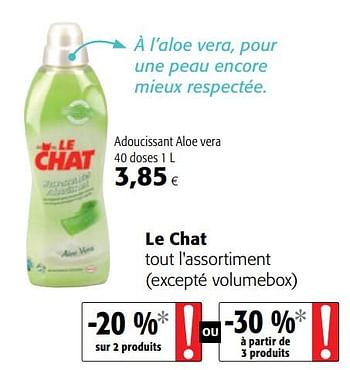 Promotion Colruyt Le Chat Adoucissant Aloe Vera Le Chat Menage Valide Jusqua 4 Promobutler