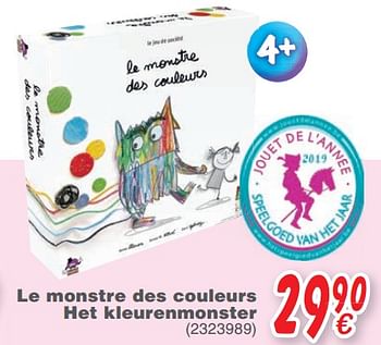 Promoties Le monstre des couleurs het kleurenmonster - Huismerk - Cora - Geldig van 22/10/2019 tot 07/12/2019 bij Cora