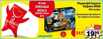 Promoties Playmobil super4 galjoen 9000 - Playmobil - Geldig van 29/10/2019 tot 03/11/2019 bij Kruidvat