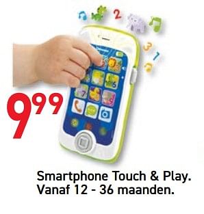 Promoties Smartphone touch + play - Clementoni - Geldig van 28/10/2019 tot 06/12/2019 bij De Rakker