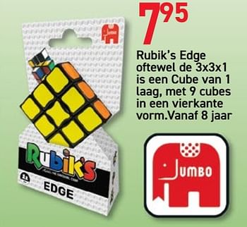 Promoties Rubik`s edge oftewel de 3x3x1 is een cube van 1 laag, met 9 cubes in een vierkante vorm - Rubik's - Geldig van 28/10/2019 tot 06/12/2019 bij Multi-Land