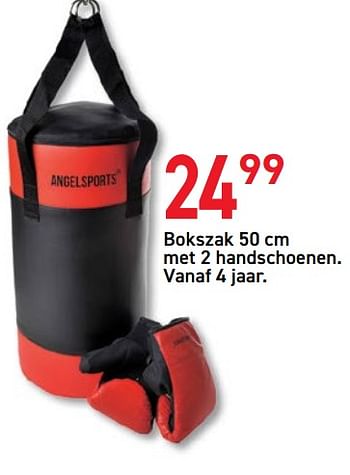 Promoties Bokszak 50 cm met 2 handschoenen - Huismerk - Multi-Land - Geldig van 28/10/2019 tot 06/12/2019 bij Multi-Land