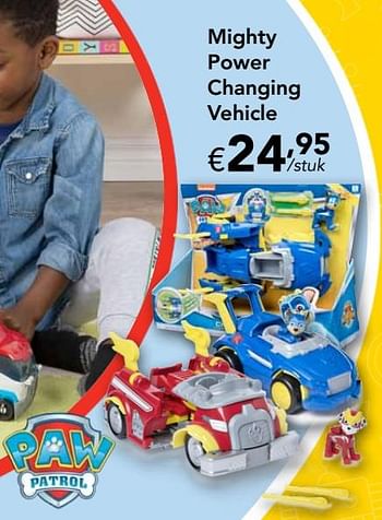Promotions Mighty power changing vehicle - PAW  PATROL - Valide de 28/10/2019 à 31/12/2019 chez Happyland