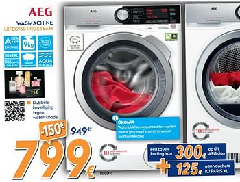 Promoties Aeg wasmachine l8fec96s okomix - AEG - Geldig van 30/10/2019 tot 20/11/2019 bij Krefel