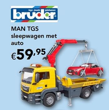 Promoties Man tgs sleepwagen met auto - Bruder - Geldig van 28/10/2019 tot 31/12/2019 bij Happyland
