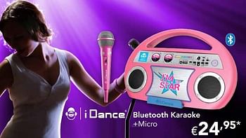Promoties Bluetooth karaoke +micro - I Dance - Geldig van 28/10/2019 tot 31/12/2019 bij Happyland