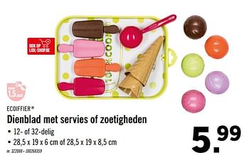 Promotions Dienblad met servies of zoetigheden - Ecoiffier - Valide de 04/11/2019 à 09/11/2019 chez Lidl
