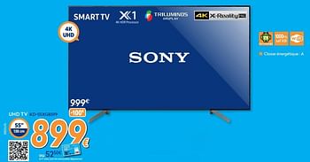 Promoties Sony uhd tv kd-55xg8599 - Sony - Geldig van 30/10/2019 tot 20/11/2019 bij Krefel