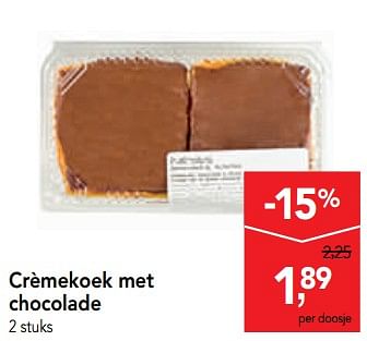 Promoties Crèmekoek met chocolade - Huismerk - Makro - Geldig van 06/11/2019 tot 19/11/2019 bij Makro