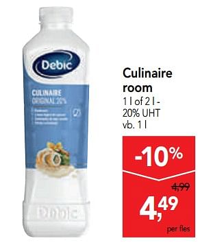 Promoties Culinaire room - Debic - Geldig van 06/11/2019 tot 19/11/2019 bij Makro