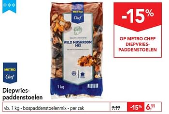 Promoties Diepvriespaddenstoelen bospaddenstoelenmix - Huismerk - Makro - Geldig van 06/11/2019 tot 19/11/2019 bij Makro
