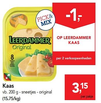 Promotions Kaas sneetjes - original - Leerdammer - Valide de 06/11/2019 à 19/11/2019 chez Makro