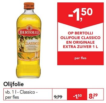 Promoties Olijfolie classico - Bertolli - Geldig van 06/11/2019 tot 19/11/2019 bij Makro