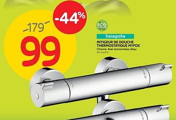 Promotions Mitigeur de douche thermostatique myfox - Hansgrohe - Valide de 06/11/2019 à 12/11/2019 chez BricoPlanit