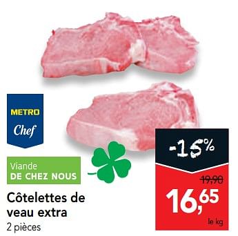 Promotions Côtelettes de veau extra - Produit maison - Makro - Valide de 06/11/2019 à 19/11/2019 chez Makro