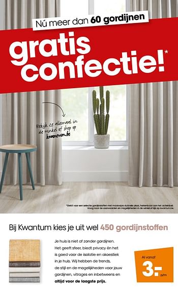Promoties Gordijnstof - Huismerk - Kwantum - Geldig van 11/11/2019 tot 24/11/2019 bij Kwantum