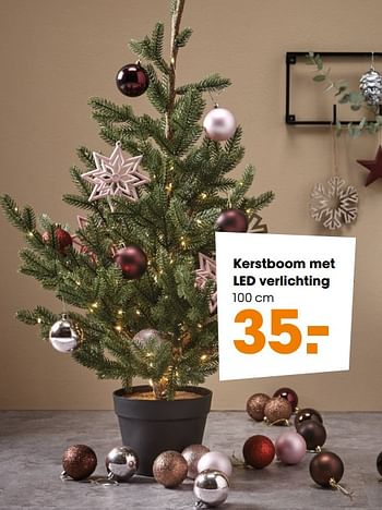 Promoties Kerstboom met led verlichting - Huismerk - Kwantum - Geldig van 11/11/2019 tot 24/11/2019 bij Kwantum